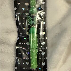 Green Beaded Party Favor Stick